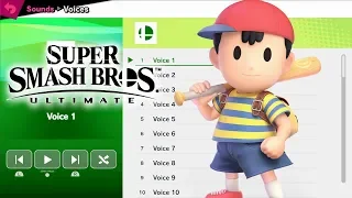 Ness Voices - Super Smash Bros Ultimate