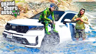 ОТЕЦ И СЫН В GTA 5 - ШКОЛЬНИК УТОПИЛ МАШИНУ ПАПЫ В РЕКЕ НА РЫБАЛКЕ ! ⚡ ГАРВИН