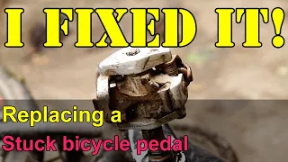 Remove and replace a stuck bicycle pedal without going to a bike shop! I FIXED IT! :-)