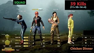 [Hindi] PUBG Mobile | "39 Kills" In Squad Chicken Dinner With AWM No Scope Kill