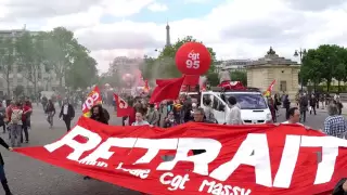 Manifestation parisienne pour le retrait de la loi travail, le mardi 17 mai 2016