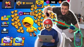 🏆 MÓJ BRAT WBIJA 10 000 PUCHARKÓW, a ja GO 🅳🅴🅽🅴🆁🆆🆄🅹🅴 w BRAWL STARS! 🤬 *będzie łysy?*