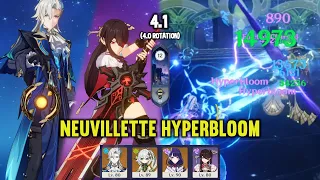 (F2P) C0 NEUVILLETTE Hyperbloom | 4.1 Spiral Abyss Floor 12 (4.0 Rotation) | Genshin Impact