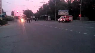 Кривой Рог Пожарная машина.троллейбусное депо 2.23.09