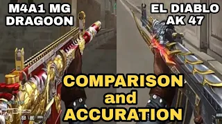 ACCURATION & COMPARISON | m4a1 mg dragoon & eL diablo Ak 47 | crossfire demacmixtv