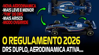 F1 2026 REVELADA E EXPLICADA! AERODINAMICA ATIVA, MENOS ARRASTO, DOWNFORCE...(PART. FORMULA BRUMNH)