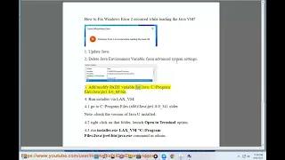 Fix Windows Error 2 occurred while loading the Java VM