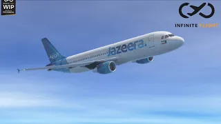 Jazeera airways Airbus a320(Kuwait intl-udairi Aaf) Infinite flight