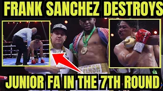 Frank Sanchez KNOCKS OUT Junior FA in Round 7 #sports #news #video #boxing #fyp #dayofreckoning