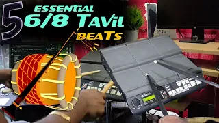 5 ESSENTIAL 6/8 Tavil Beats 2021 | yamaha dtx multi 12 | part 18 | Dolphin Binesh