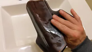 Wet Forming a Leather holster for a DESERT EAGLE pt.1