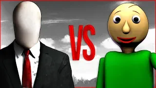 BALDI VS SLENDERMAN | СУПЕР РЭП БИТВА | Школа Балди Игра ПРОТИВ Слендермен