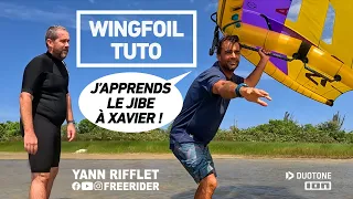 WINGFOIL TUTO - I learn Xavier how to jibe