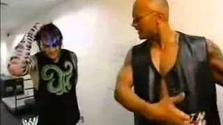 Jeff Hardy Backstage With The Rock And Trish  Funny