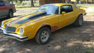 1976 Camaro Bumblebee Replica Car Cold Start & Walk Around