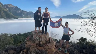 Pha Daeng Peak View Point Hike Part 1 | Laos Vlog 2023