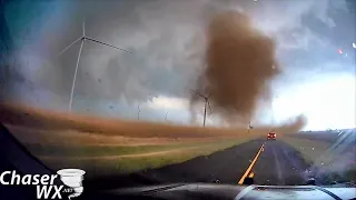 EXTREME Close Range Tornado Intercept! Crowell, TX Tornado