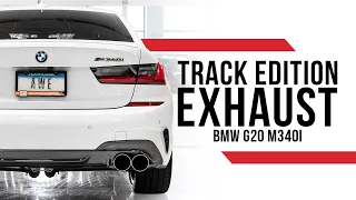 AWE Track Edition Exhaust for the BMW G20 M340i [stock DP]
