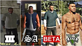 Evolution of Franklin Clinton in GTA Games | FRANKLIN Visits Every GTA MAP