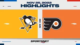 NHL Highlights | Penguins vs. Flyers - November 25, 2022