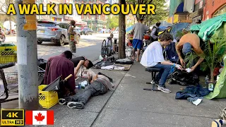 【4K】Vancouver East Hastings Street and Chinatown｜Vancouver Summer Walk |BC Canada