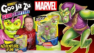 5 Marvel Heroes of Goo Jit Zu Goo Shifters Including The Green Goblin AdventureFun Toy review!