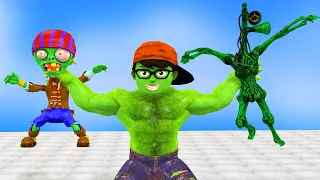 Scary Teacher 3D Superheroes NickHulk vs Giant Zombie and Nick love tani Funny animation.