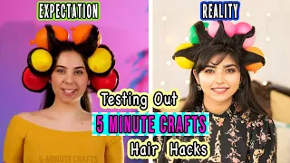 Testing Out Viral Hair Hacks by 5 MINUTE CRAFTS Part 1