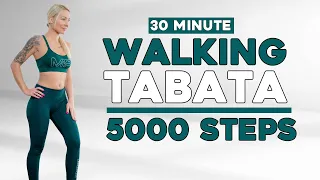 30 MIN TABATA WALKING WORKOUT Steady State Cardio For Weight Loss Knee Friendly