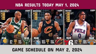 NBA Playoffs 2024: Standings Today - May 1 | Game results and schedule for May 2, 2024.