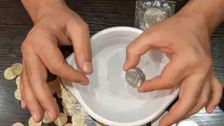 Как почистить пруф монеты, как использовать чудо жидкость.