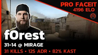 CSGO POV f0rest (31/14) w/olofmeister (mirage) @ FACEIT 5V5 RANKED LVL 10 / May 27, 2023