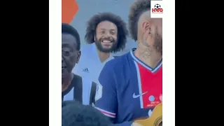 Neymar meets with Pele, Salah, Marcelo and Ronaldinho and dance over a Champions League anthem remix