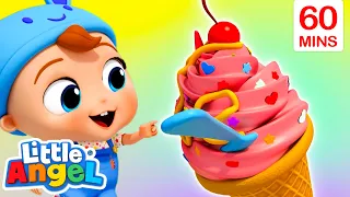 Pink Ice Cream Song + 1 Hour of Colorful Sweet Nursery Rhymes | @LittleAngel