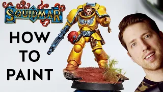 Painting IMPERIAL FISTS like a boss ✊- paint Spacemarine Primaris Intercessor for Warhammer 40k