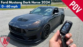 Ford Mustang Dark Horse 2024 - Exhaust Sound & 0-60 [POV - HD]
