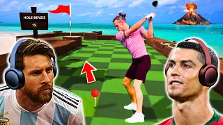 Messi & Ronaldo play GOLF with MBAPPÉ & BALE!