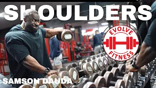 Shoulders  workout at Evolve  Fitness  Gym | Samson Dauda