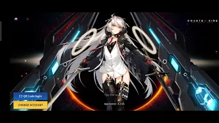 Counterside login screen (SSR Awakened Hilde)