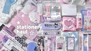 ASMR ♡ kawaii stationery haul aesthetic unboxing 🍥 chill ☾ no bgm (+ links)