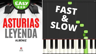 Asturias I Leyenda I Albéniz I Easy Piano Sheet Music for Beginners I Tutorial I Slow Simplified