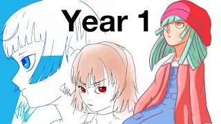 1 year of drawing