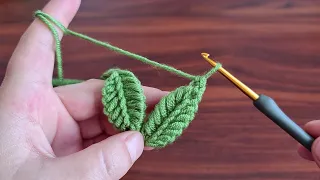 Wow!. Crocheted leaves lined up in rows turned out great / look what I made from knitted leaves ?