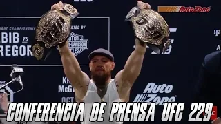 CONOR MCGREGOR VS KHABIB NURMAGOMEDOV CONFERENCIA DE PRENSA UFC 229