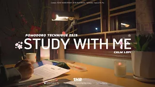 1-HOUR STUDY WITH ME / Calm LOFI🌱 / Pomodoro 25-5 / 🌺Spring 2024