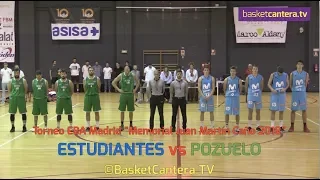 ESTUDIANTES vs POZUELO".- Torneo EBA Madrid "Memorial Martín Caño" (BasketCantera.TV)