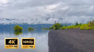 Peaceful Pucon Lake, Nature Sounds | Relax, Meditate, Focus |  Water Sounds White Noise