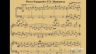 Manuel de Falla Pieces Espagnoles N°3 Montanesa