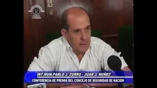 Conferencia de prensa Int Mun Pablo Zurro Ministerio Seguridad Nacion