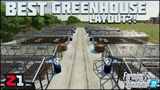 Could This Be THE BEST GREENHOUSE Layout?! Farming Simulator 22 [E7] | Z1 Gaming